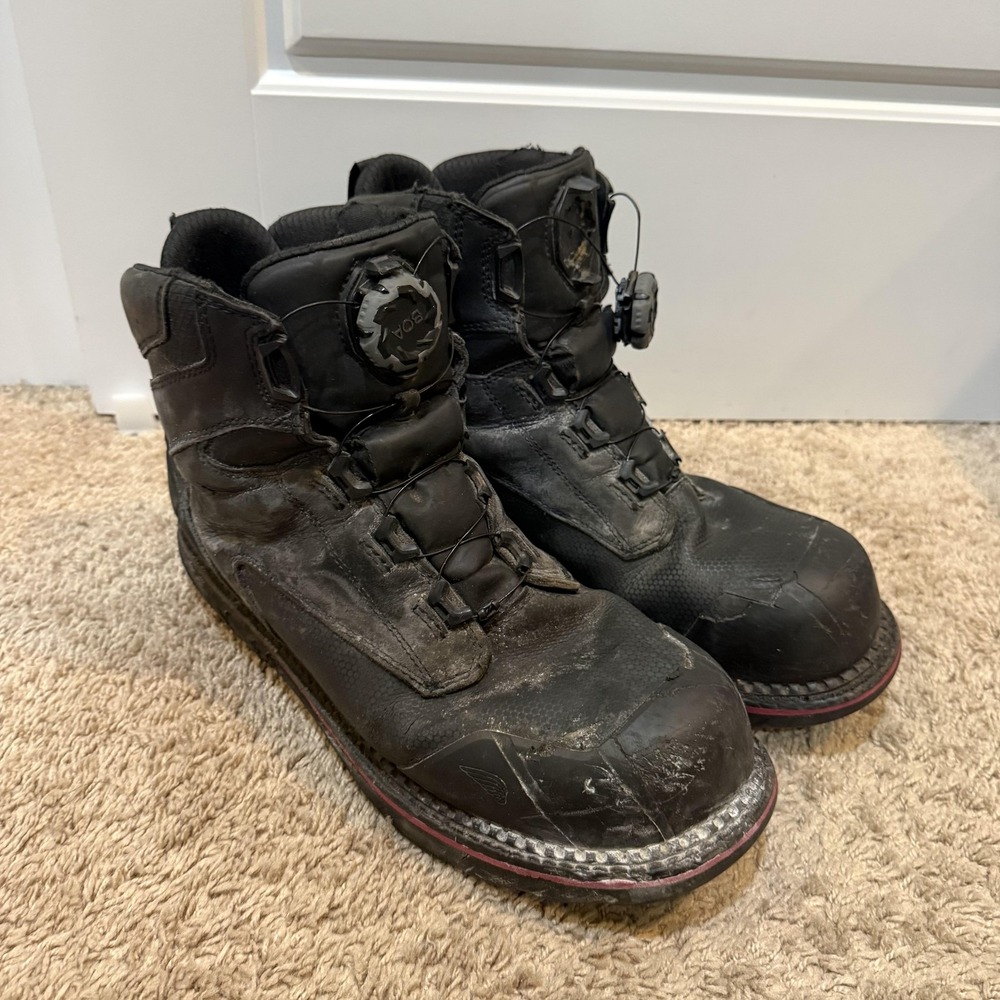 Red Wing Shoes Boots Mens Size 12 Black Leather BOA Work Safety Toe 2552 EH - Picture 4 of 9